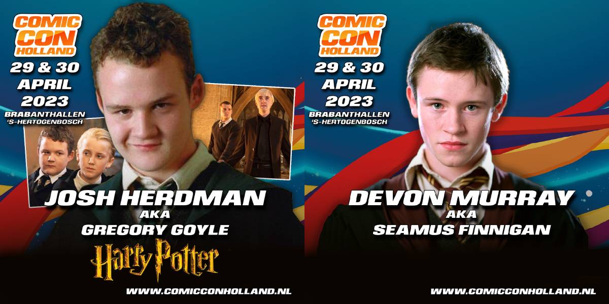 Harry Potter-sterren Josh Herdman & Devon Murray naar Comic Con in Noord-Brabant
